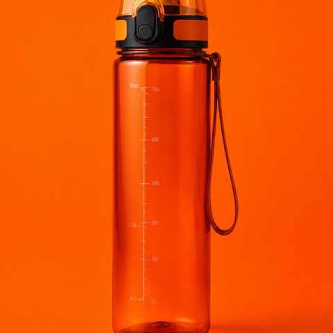 Orange water bottle post