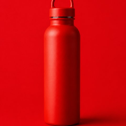 Red water bottle post