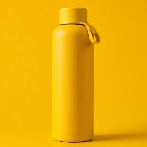 Yellow water bottle post
